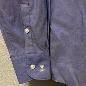 Psycho‎ Bunny Men's Blue Dress Shirt
